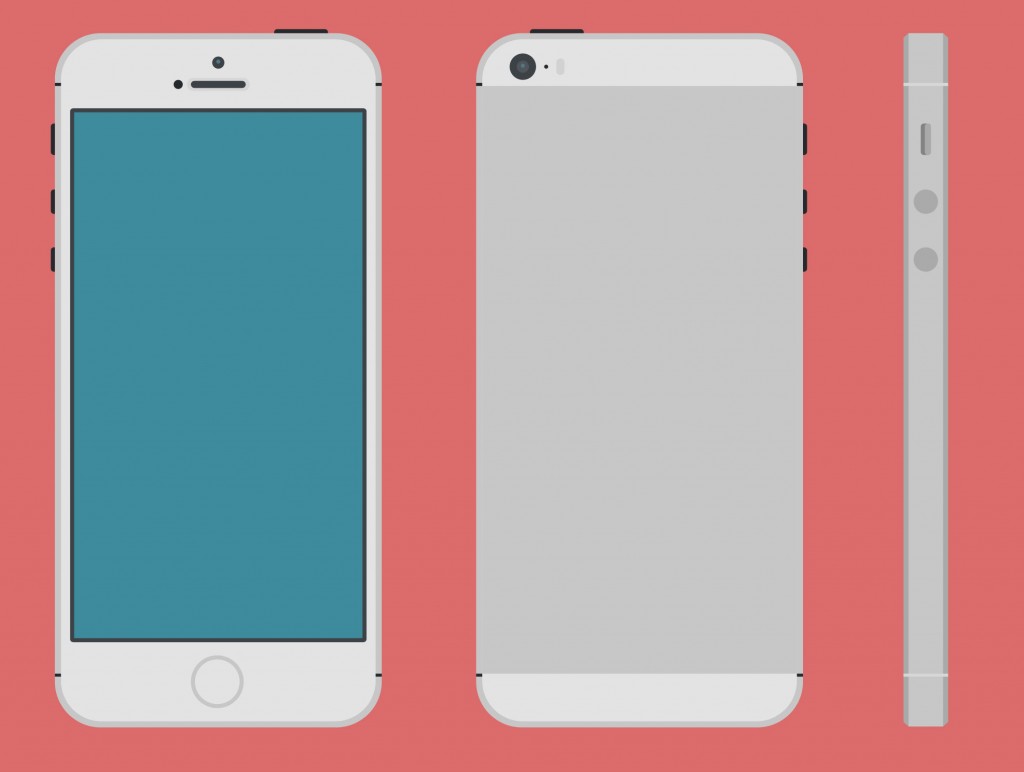 iPhone 5S Vector PSD Mockups